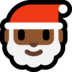 Windows系统里的圣诞老人：中黑肤色emoji表情
