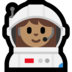 Windows系统里的女宇航员：中等肤色emoji表情