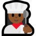 Windows系统里的女厨师：中黑肤色emoji表情