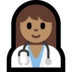 Windows系统里的女保健员：中等肤色emoji表情