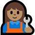 Windows系统里的女机械工：中等肤色emoji表情
