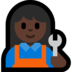 Windows系统里的女机械工：深色肤色emoji表情