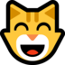 Windows系统里的笑眯眯的猫emoji表情