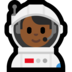 Windows系统里的宇航员：中黑肤色emoji表情