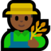 Windows系统里的男农民：中黑肤色emoji表情