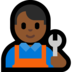 Windows系统里的男机械工：中黑肤色emoji表情