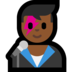 Windows系统里的男歌手：中黑肤色emoji表情