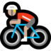 Windows系统里的男子自行车运动：中浅肤色emoji表情
