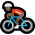 Windows系统里的男子自行车运动：中等深色肤色emoji表情