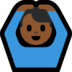 Windows系统里的做“好”手势的男人：中黑肤色emoji表情