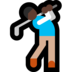 Windows系统里的男子高尔夫：深色肤色emoji表情