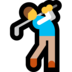 Windows系统里的男子高尔夫emoji表情