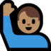 Windows系统里的举手的男人：中等肤色emoji表情