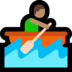 Windows系统里的男子划艇：中等肤色emoji表情