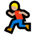 Windows系统里的男子跑步：中浅肤色emoji表情