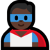 Windows系统里的男超人：黑肤色emoji表情