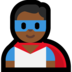 Windows系统里的男超人：中黑肤色emoji表情