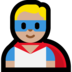 Windows系统里的男超人：中浅肤色emoji表情