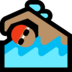 Windows系统里的男子游泳：中等肤色emoji表情