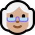 Windows系统里的老妇人：中浅肤色emoji表情