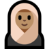 Windows系统里的头巾女性：中等肤色emoji表情