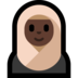 Windows系统里的戴头巾的女人：肤色黝黑emoji表情