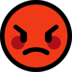 Windows系统里的愤怒的红脸emoji表情