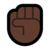 Windows系统里的举起的拳头：黑肤色emoji表情
