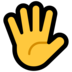 Windows系统里的手指张开的手emoji表情
