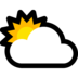 Windows系统里的云后太阳emoji表情