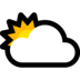 Windows系统里的大云后的太阳emoji表情