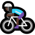 Windows系统里的女子自行车运动：深色肤色emoji表情