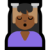 Windows系统里的女性按摩：中黑肤色emoji表情