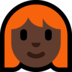 Windows系统里的女：肤色深，头发红emoji表情
