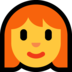 Windows系统里的女：红头发emoji表情