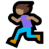 Windows系统里的女子跑步：中等肤色emoji表情