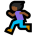 Windows系统里的女子跑步：中黑肤色emoji表情