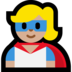 Windows系统里的女超人：中浅肤色emoji表情