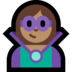 Windows系统里的女超级恶棍：中等肤色emoji表情