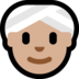 Windows系统里的戴头巾的女人：中等浅肤色emoji表情