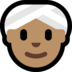 Windows系统里的戴头巾的女人：中等肤色emoji表情