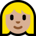 Windows系统里的女性：中浅肤色emoji表情