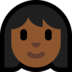 Windows系统里的女性：中黑肤色emoji表情