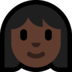 Windows系统里的女人：深色肤色emoji表情