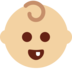 Twitter里的婴儿：中等浅肤色emoji表情