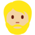 Twitter里的男士：中浅肤色，胡须emoji表情