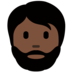 Twitter里的男士：深色肤色，胡须emoji表情