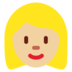 Twitter里的女性：中浅肤色，金发emoji表情