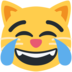 Twitter里的喜极而泣的猫emoji表情