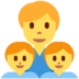 Twitter里的家庭：男人，男孩，男孩emoji表情